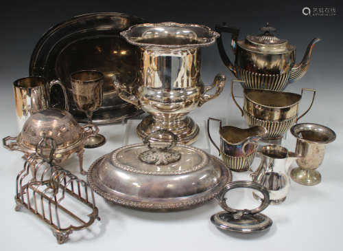 A collection of assorted plated items, including a 20th cent...