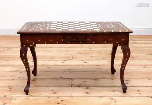 An Indian low games table,