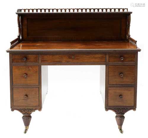 A colonial rosewood desk,