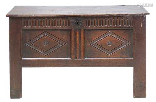 An oak coffer,