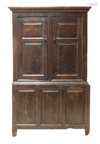 A small Welsh oak cupboard,