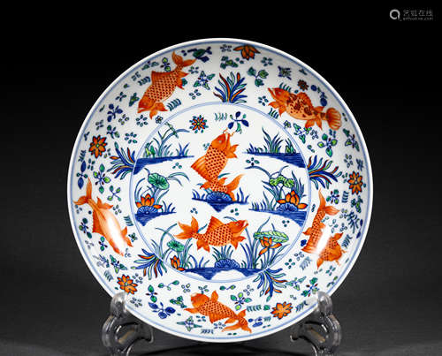 A QING STYLE PORCELAIN PLATE