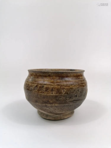A brown glazed Jar