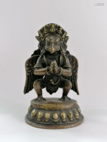 A Nepali-Tibetan Buddhist Garuda statue