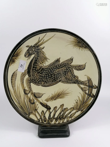 Cizhou-type Dragon plate
