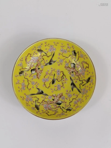 A Chinese famille rose dish