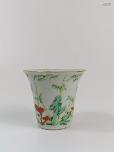 A Chinese famille rose cup