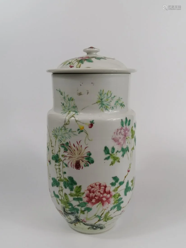 A Fine Famille rose Lantern Vase