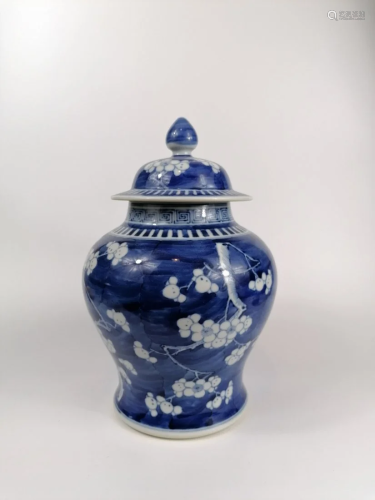 A Chinese blue and white Baluster Jar