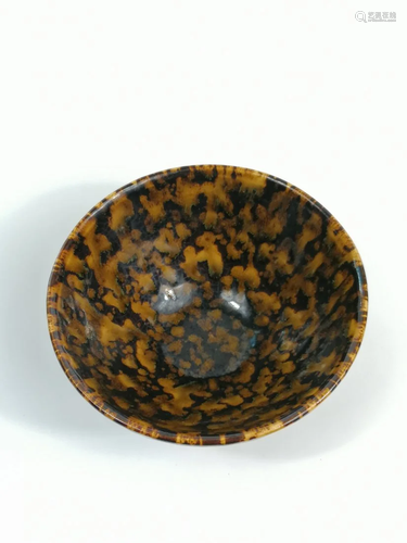 A JIZHOU TORTOISESHELL-GLAZED TEA BOWL