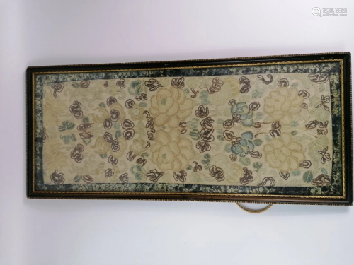 A Chinese silk in frame