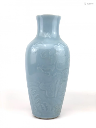 A sky-blue glazed Vase