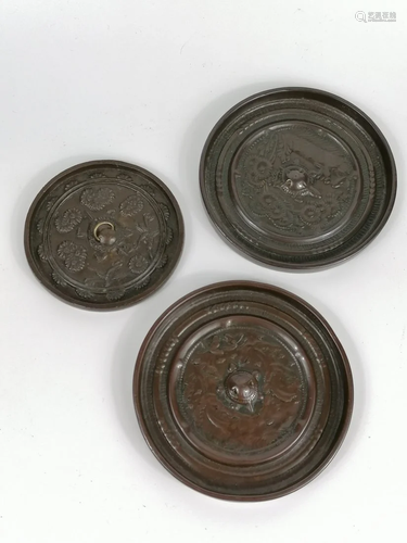 Three Bronze mirror