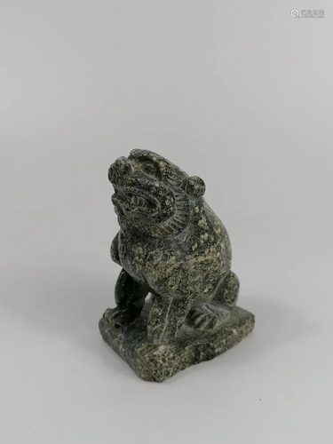 A Carved Marble Figure of Lion