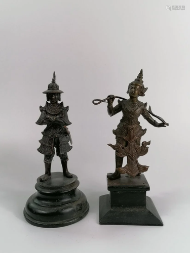 Two Bronze Statue of King Bayint Naung of Myanmar