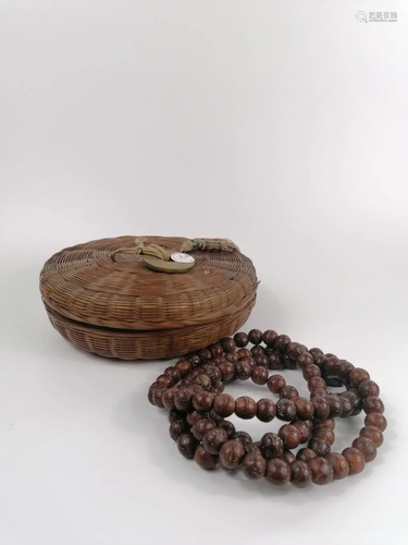 bamboo Weaved box with mala