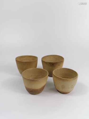 A set of pottery cups