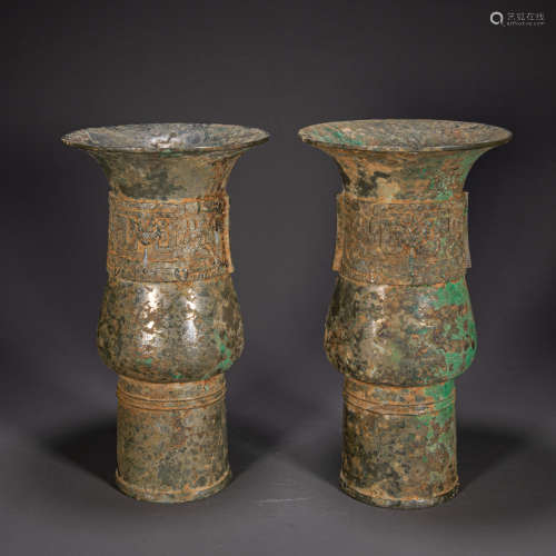 A PAIR OF  CHINESE BRONZES