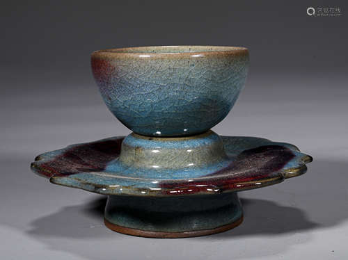 A YUAN STYLE JUN YAO WARE CUP