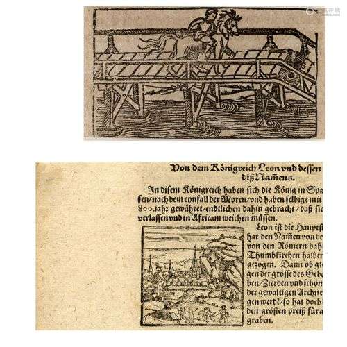 Antiquités, Varia, gravure sur bois, Sebastian Münster, 1546...
