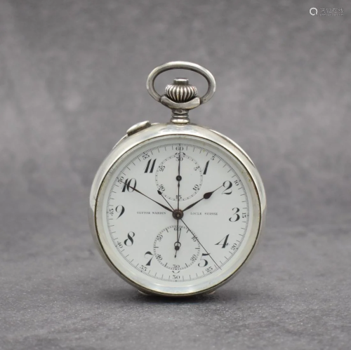 ULYSSE NARDIN rare sterling silver pocket watch