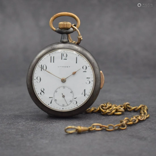 UTMOST open face pocket watch with 1/4 hour-repetition