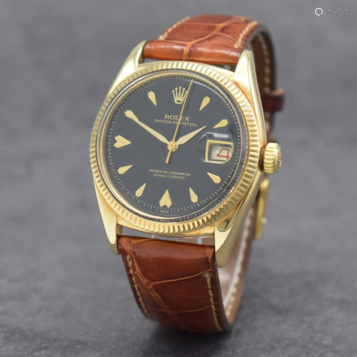 ROLEX rare 14k yellow gold gents wristwatch