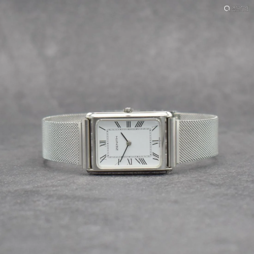 ZENITH wristwatch in steel, manual winding