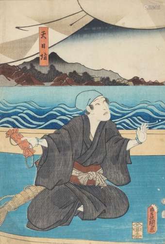 Ukiyo-e Farbholzschnitt Japan, 19.