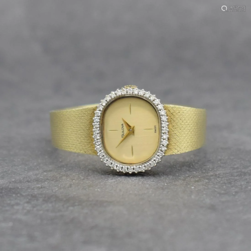 BULOVA 14k yellow gold ladies wristwatch