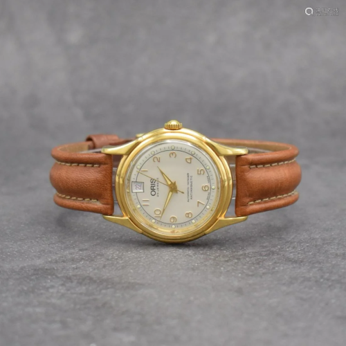 ORIS gilt wristwatch with date, Switzerland around 2000