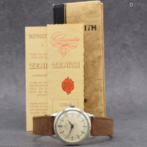 ZENITH gents wristwatch with original box & warranty