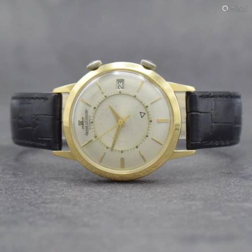 Jaeger-LeCoultre Memovox rare 18k gold wristwatch