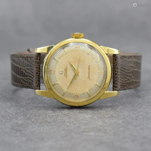 OMEGA gents wristwatch Seamaster with gold cap