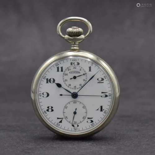 GUINAND open pocket watch with chronograph