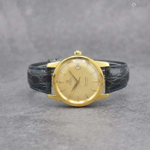 OMEGA 18k yellow gold gents wristwatch series Seamaster