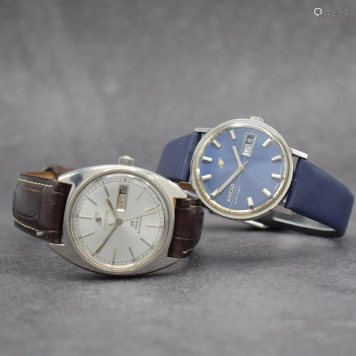 Set of 2 Enicar wristwatches, both self winding