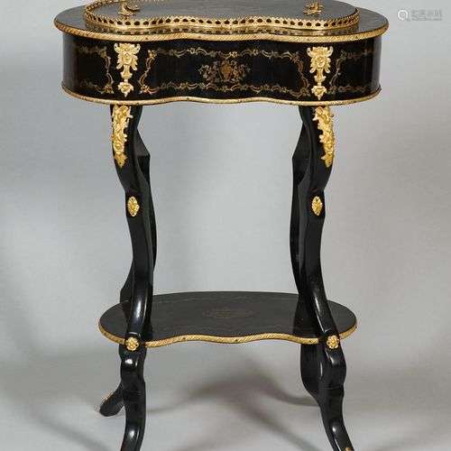 Boulle Beistelltisch mit Jardiniere