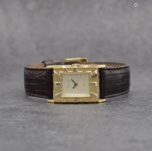 LeCoultre rare 14k yellow gold gents wristwatch