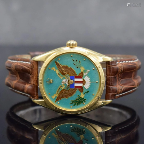 ROLEX rare wristwatch with unique Cloissoné-enamel dial