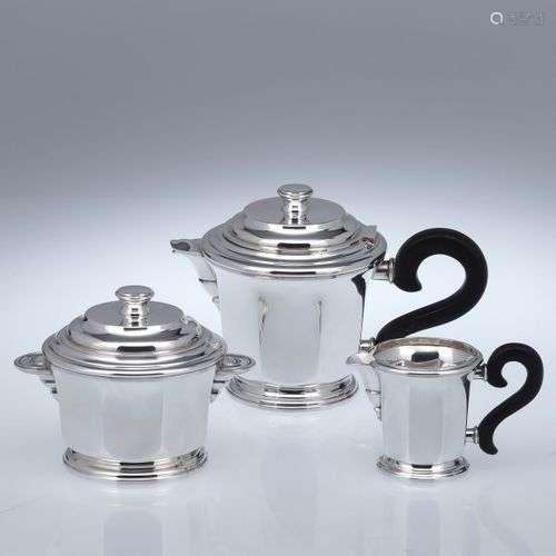 Seltenes 3tlg. Art Deco Teeservice