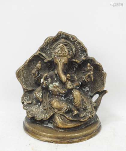 ASIE DU SUD EST :Ganesh en bronze. Haut.: 12cm.
