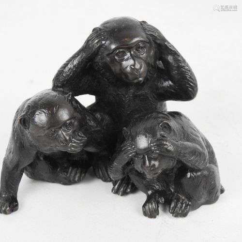 JAPON - Epoque MEIJI (1868-1912) : les trois singes philosop...