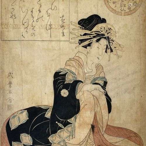 D'APRES KITAGAWA SHIKIMARO (1790 - 1820) Japon Geisha Estamp...