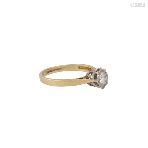 Ring mit Brillant ca. 0,35 ct,