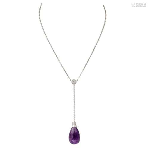 Y-Kette mit Brillant, ca. 0,25 ct,