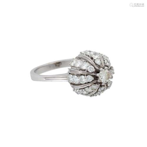 Ring mit Brillanten von zus. ca. 1 ct,