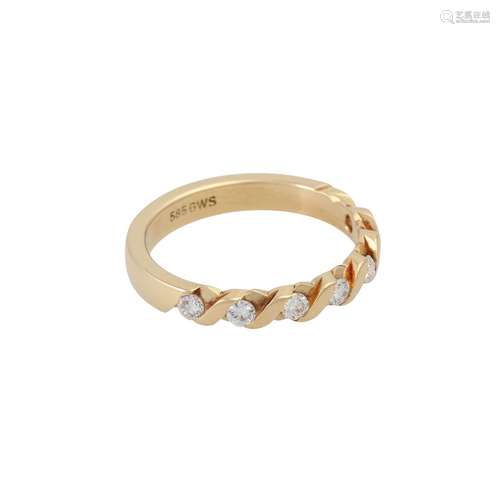 Ring mit 7 Brillanten zus. ca. 0,20 ct,