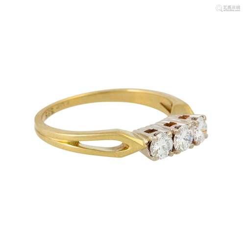 Ring mit 3 Brillanten zus. ca. 0,60 ct.,