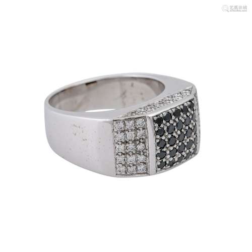 WEMPE Ring mit 25 schwarzen Diamanten